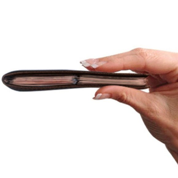 Wonder Wallet as seen on tv RFID blocking LEATHER CARBON FIBER Mens Wallet Purse - Picture 7 of 9